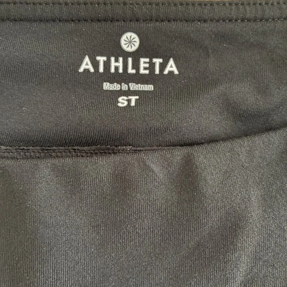 Athleta Skirt Women’s Small Tall Black Stretch A-Line Athleisure Activewear Golf - Picture 13 of 15